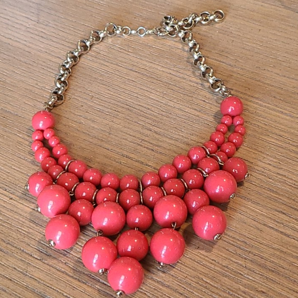 Fossil Red Bubble Necklace